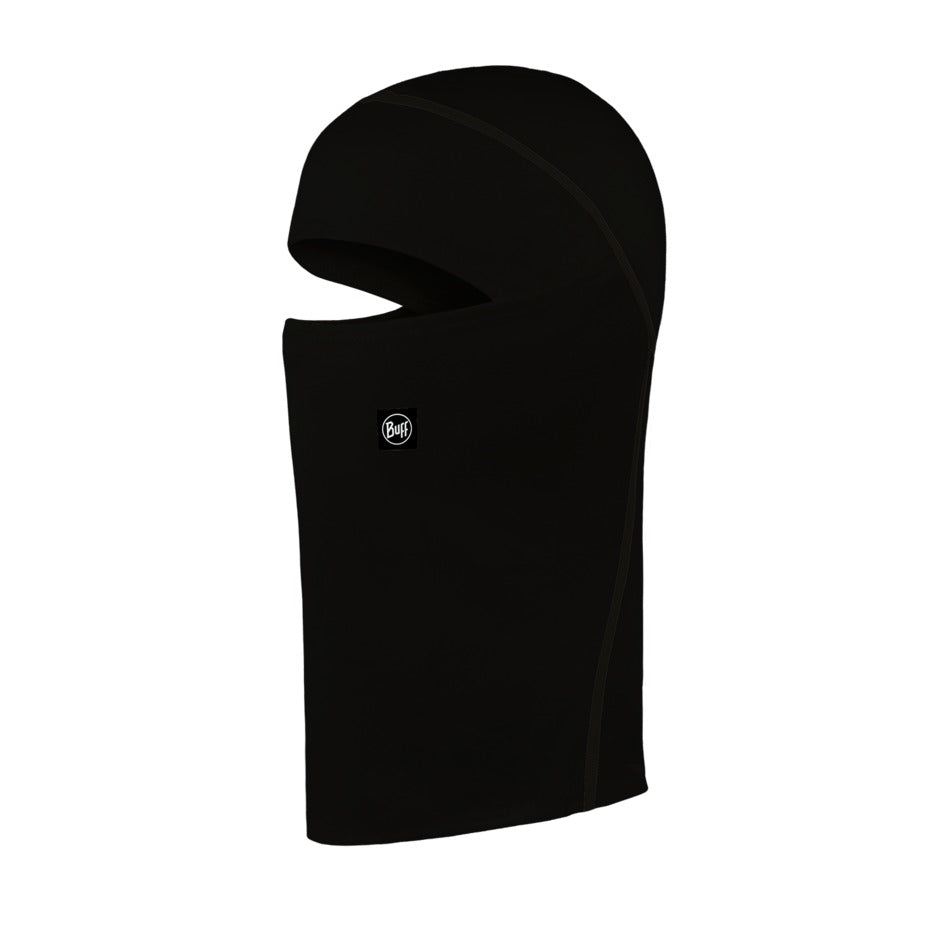 BUFF Merino Midweight Hinged Balaclava in Solid Black